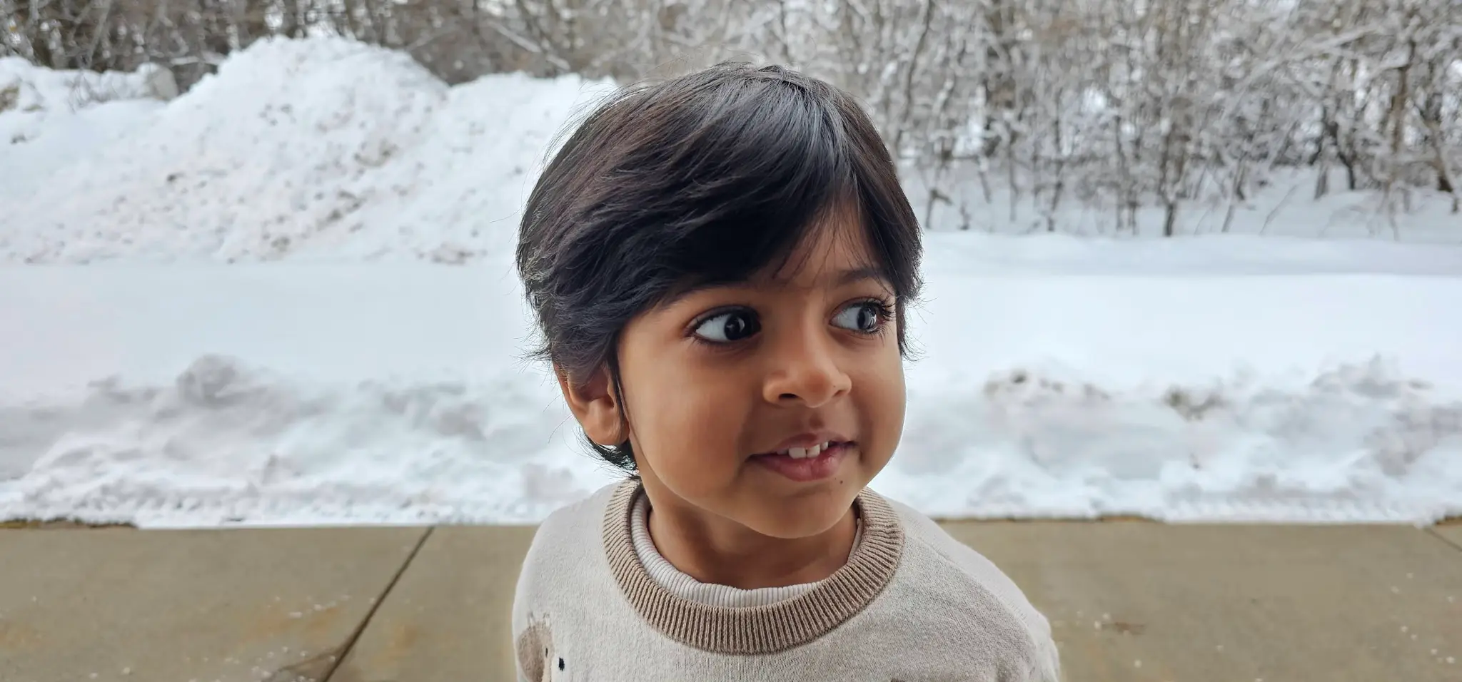 Akarsh in snow